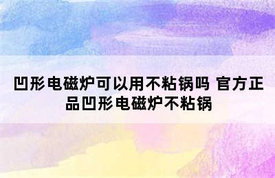 凹形电磁炉可以用不粘锅吗 官方正品凹形电磁炉不粘锅